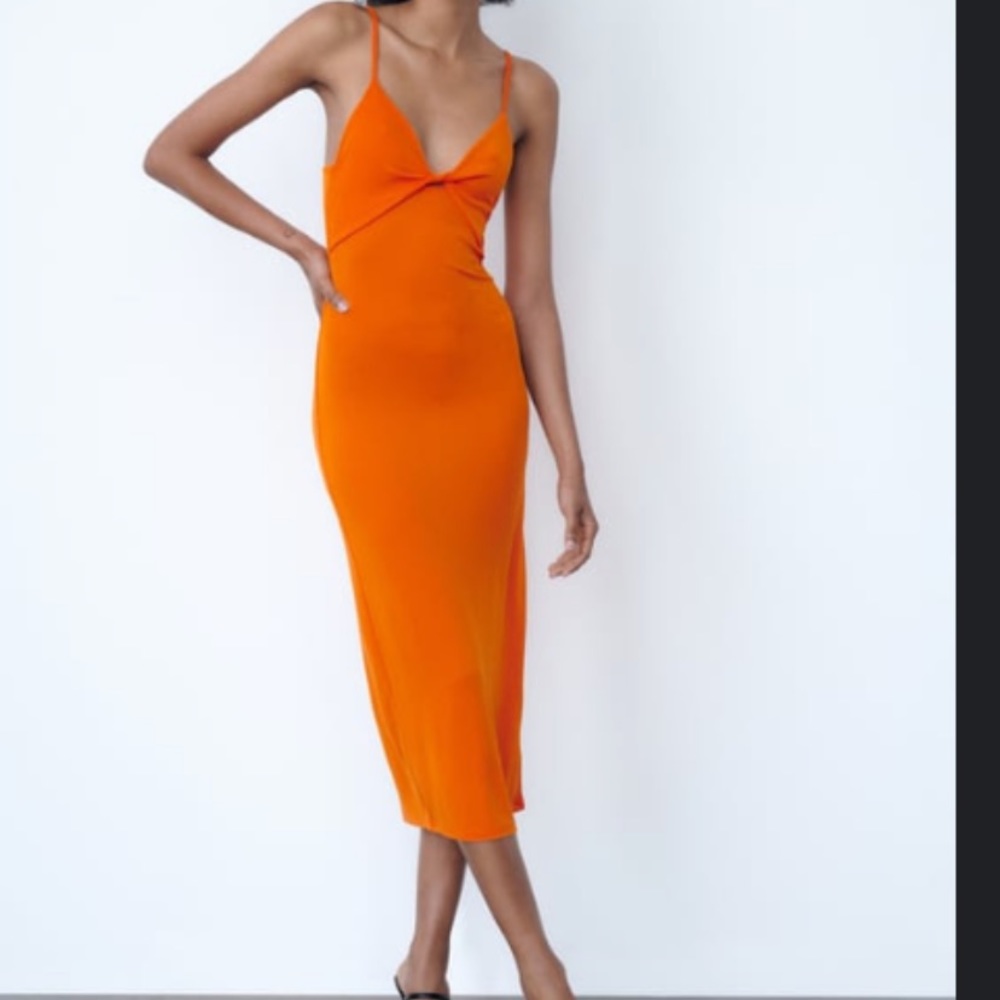 Zara Cut Out Pleated Dress